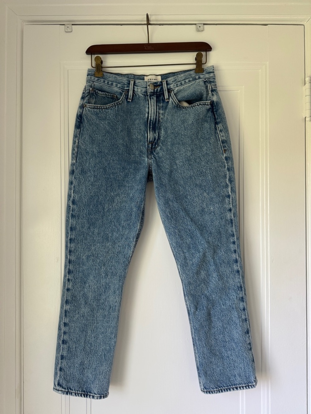 Frame Le Piper 26 Denim Straight-Leg Jeans - Light Blue Wash